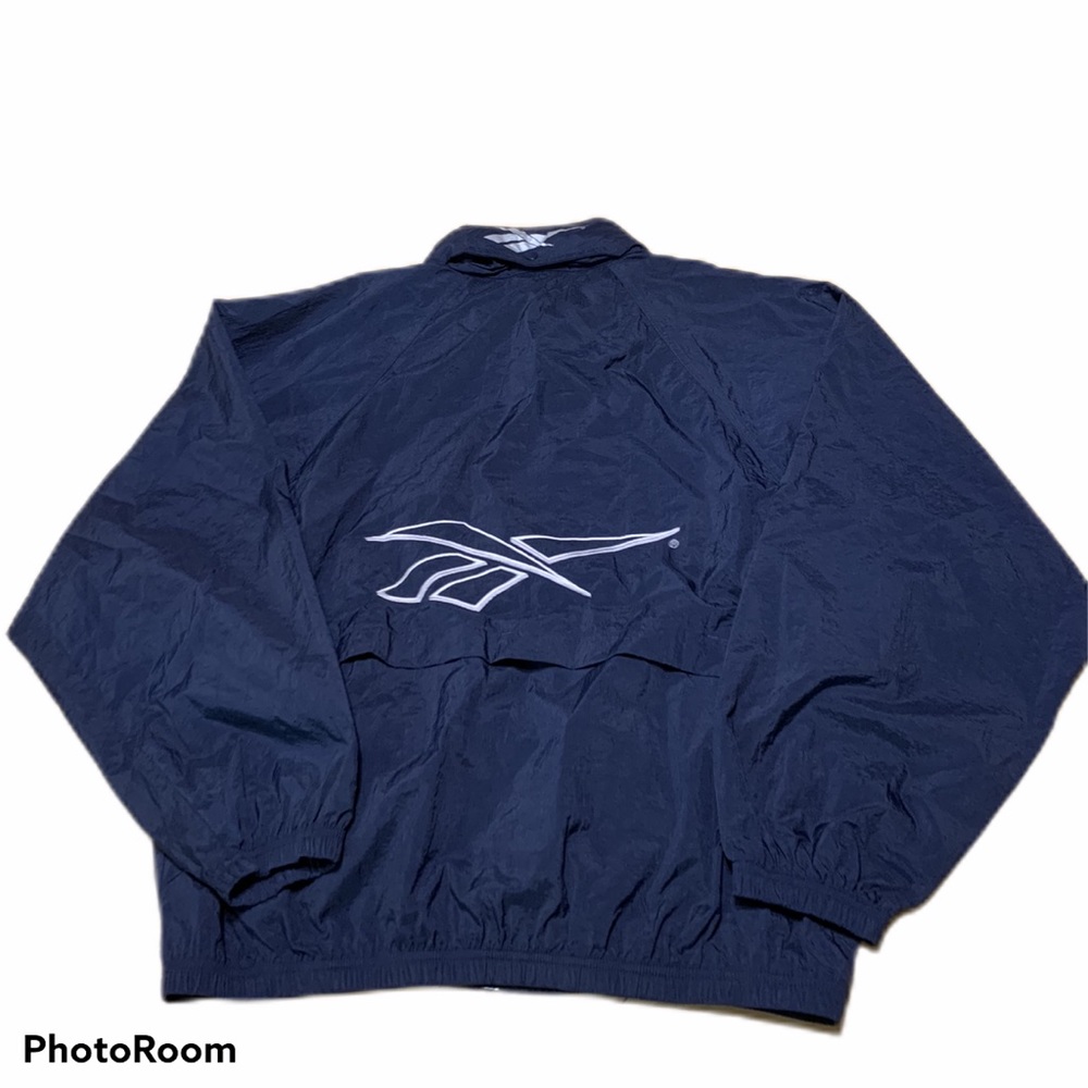 Reebok Big Logo Vtg Windbreaker Jacket Large